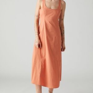 Third Form Flowers For You Guava Orange Midi Dress Size 10
